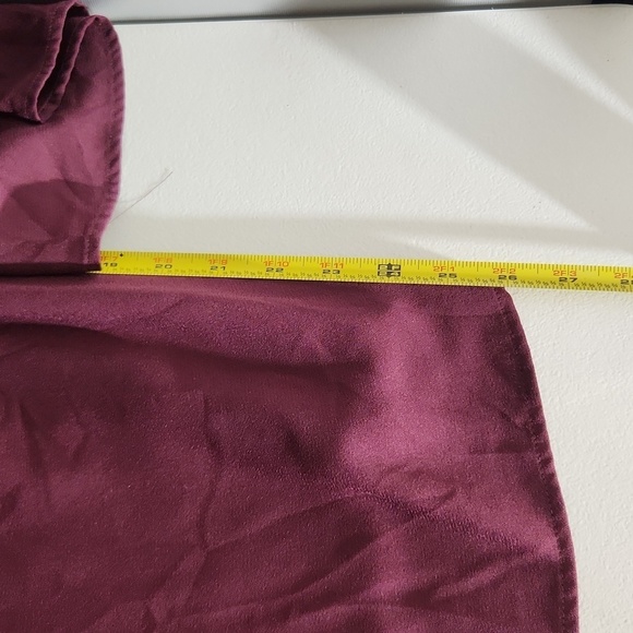 Time and Tru Blouse size L 12 - 14 Fluted bell sleeves Burgundy Maroon - Picture 6 of 11